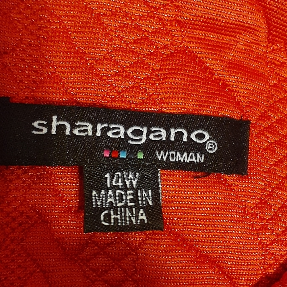 SHARAGANO WOMEN BURNT ORANGE DRESS WOMEN'S SIZE 14W - Picture 5 of 7
